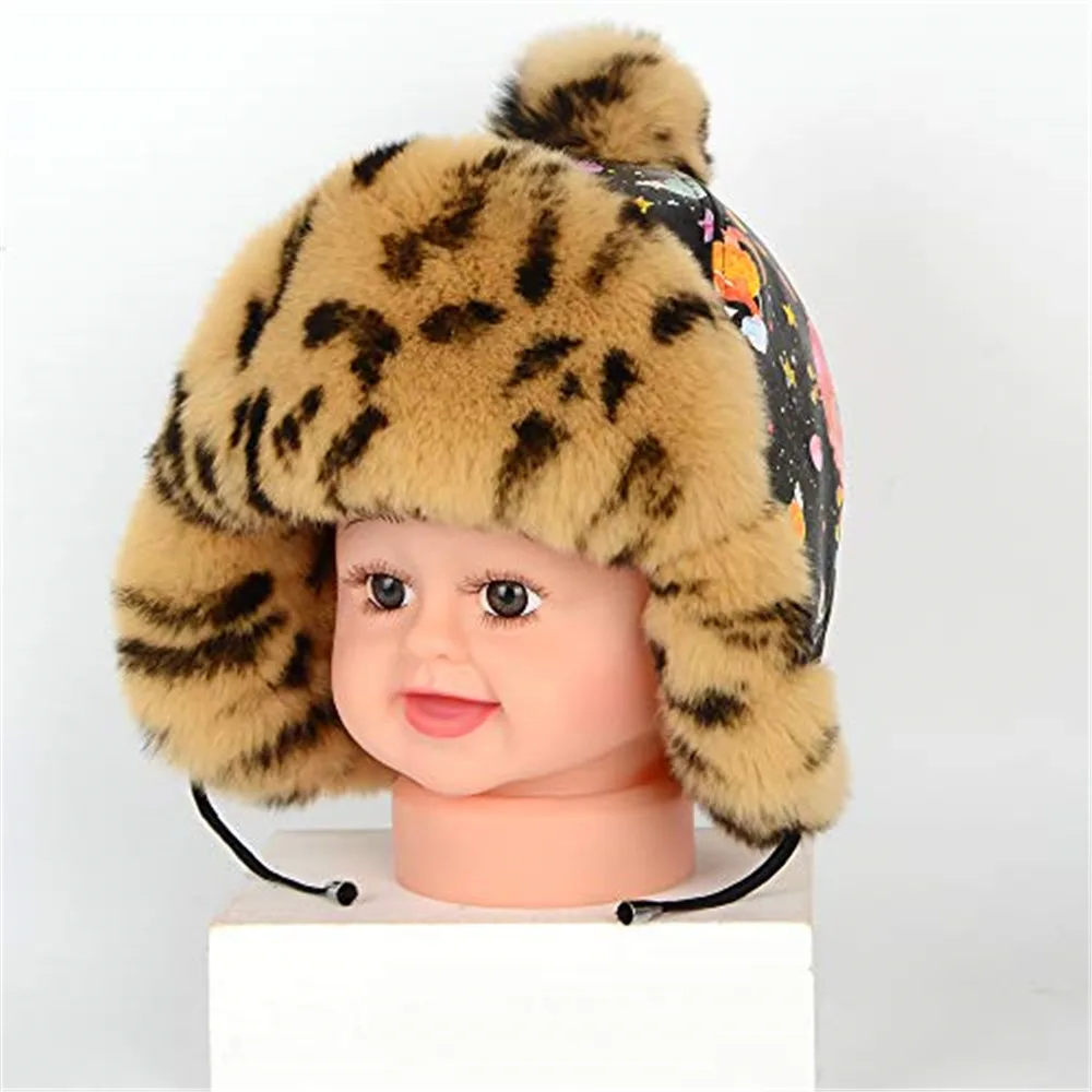 Детские меховые шапки из натурального кроличьего меха для мальчиков и девочек