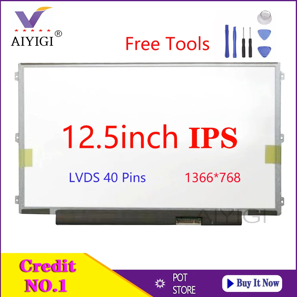 12 5 дюймовый IPS ЖК-экран для ноутбука Lenovo S230U K27 K29 X220 X230 LP125WH2 SLT1 SLB1 SLB3 HD1366 * 768 40