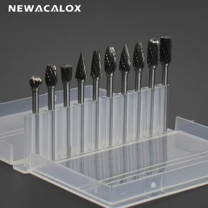 NEWACALOX 10 шт. Dremel карбидные сверла ротационные сверла микро сверла для деревообработки резьбы инструмент стекло алмаз
