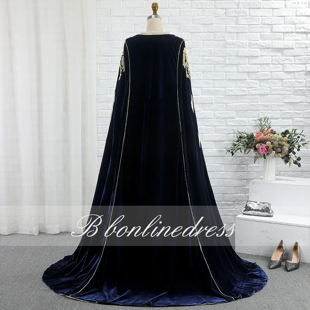 Bbonlinedress длинное вечернее платье с аппликацией Арабская абайя марокканское