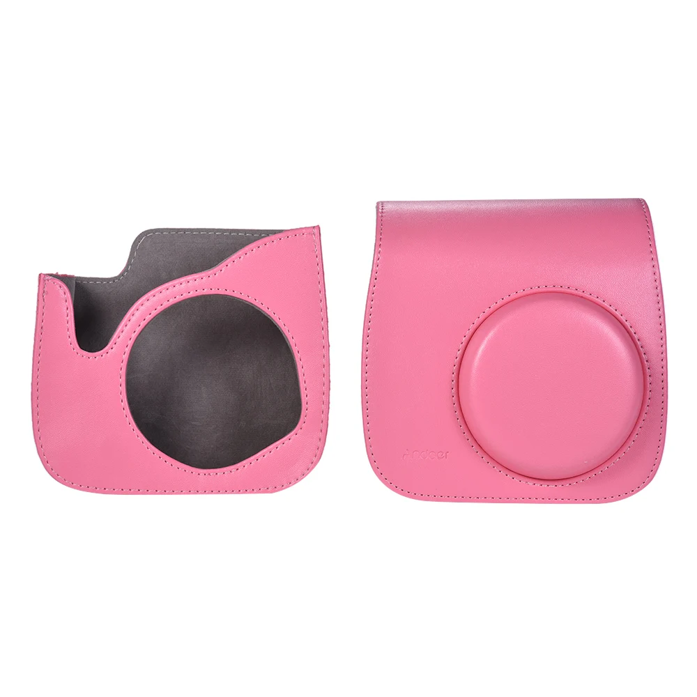 Andoer полиуретановый чехол для мгновенной камеры с ремешком Fujifilm Instax Mini 9/8/8 +/8s Smokey