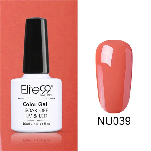 039 Elite99 Гель-лак Набор UV Vernis Полупостоянный праймер верхнее покрытие 10 мл телесный гель лак для ногтей, маникюр гель лак PolishesNails - Цвет: 039