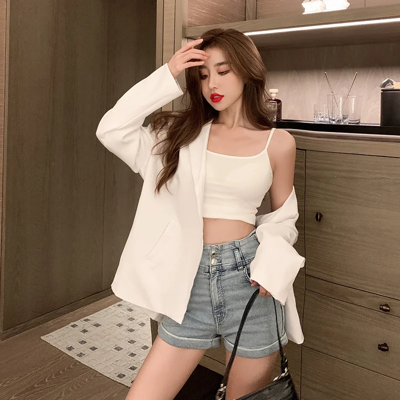 Новинка 2021 женский модный маленький костюм в Корейском стиле на раннюю осень