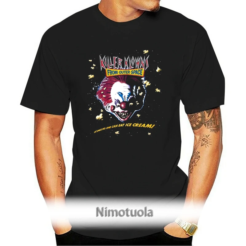 

Killer Klowns From Outer Space Men Ice Cream T-Shirt Print T-Shirt Summer Casual Top Tee New Fashion T Shirt Men