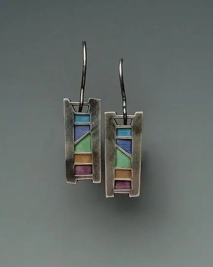 

Vintage Geometric Rainbow Earrings 2019 Long Metal Fringe African Earrings for Women Big Bohemian Square Jewelry A5D373