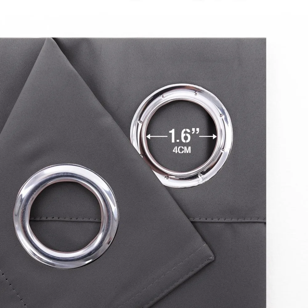 Плотные термоизолированные затемняющие шторы с люверсами в европейском и