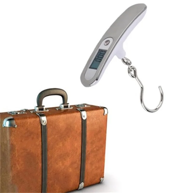 50kg/10g Digital Handled Weighing Steelyard luggage Scale Travel Suitcase Fishing Precision Electronic Hanging Hook Kitchen Tool