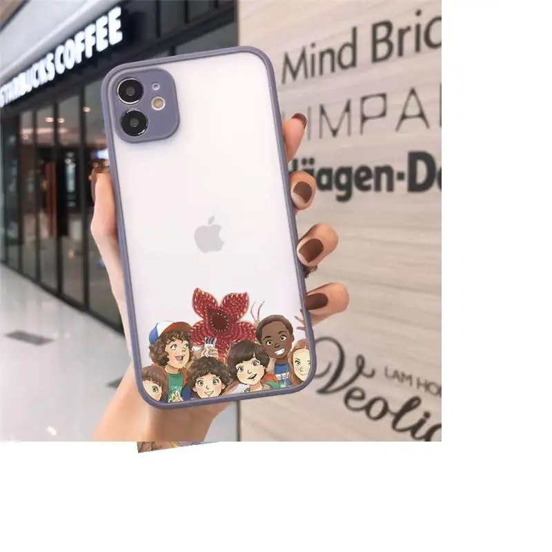 

Stranger things 1 Phone Cases matte transparent For gray iPhone 7 8 x xs xr 11 12 pro plus max mini Clear Funda