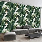 Пользовательское фото зеленое растение банановый лист Водостойкий Холст Картина Современная гостиная спальня фон Большие Настенные обои 3D