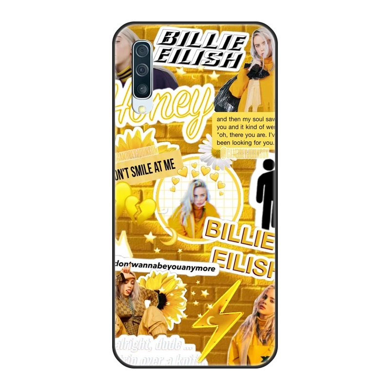 No.7 Чехол для samsung Galaxy A10 A20 A30 A40, силиконовый чехол Billie Eilish, задняя крышка для samsung A80 A70 A60 A50, чехол для телефона - Цвет: No.7