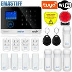 Умная Система сигнализации Tuya, Wi-Fi, GSM, SIM-карта, дистанционное управление через приложение