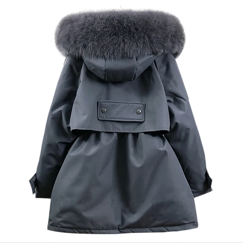 Зимняя женская куртка ZQLZ новинка 2020 свободная Повседневная Длинная парка с