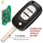 Запасной пульт дистанционного управления KEYECU с 3 кнопками 433 МГц PCF7961 для Renault Scenic III , Megane III, Fluence 2009-2015