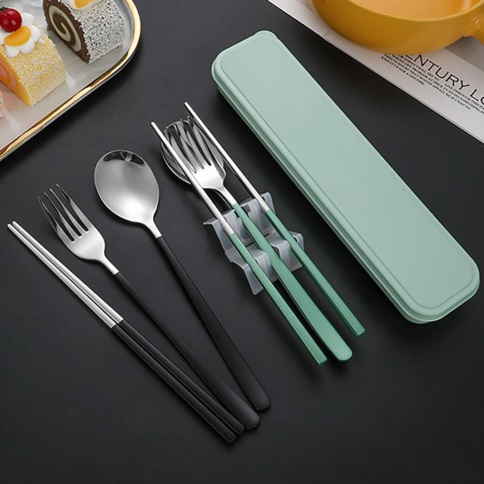 

TablewareChopsticks Spoon Fork Set Flatware Dinnerware Stainless Steel 304 3pcs