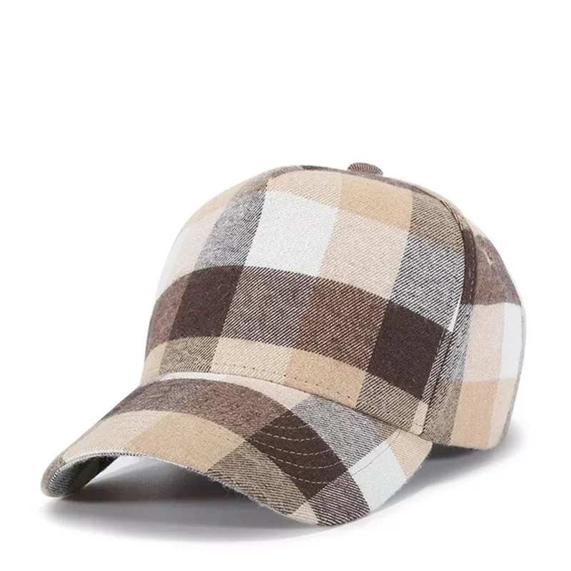 khaki TOHUIYAN, мягкая хлопковая клетчатая бейсболка, мужская, женская, Bone Gorras, Snapback, шапка, весна-лето, Регулируемая Кепка, s, для отдыха, Casquette, шапки - Цвет: khaki