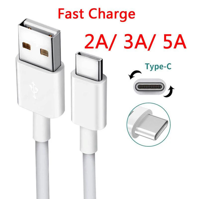 USB кабель зарядное устройство 1 м 2A 3A Тип C Micro V8 кабели передачи данных линия