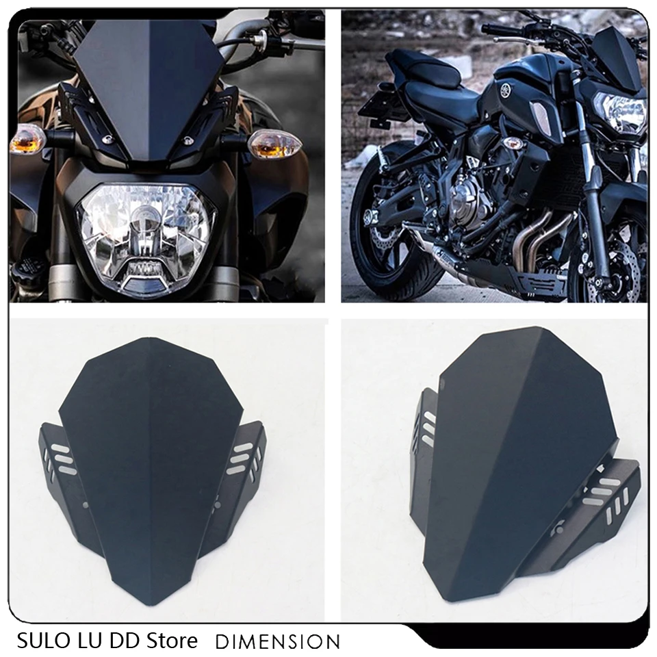 Для Yamaha MT 07 MT07 FZ FZ07 2018 2019 2020 CNC мотоциклетный дефлектор ветрового стекла|Накладки и