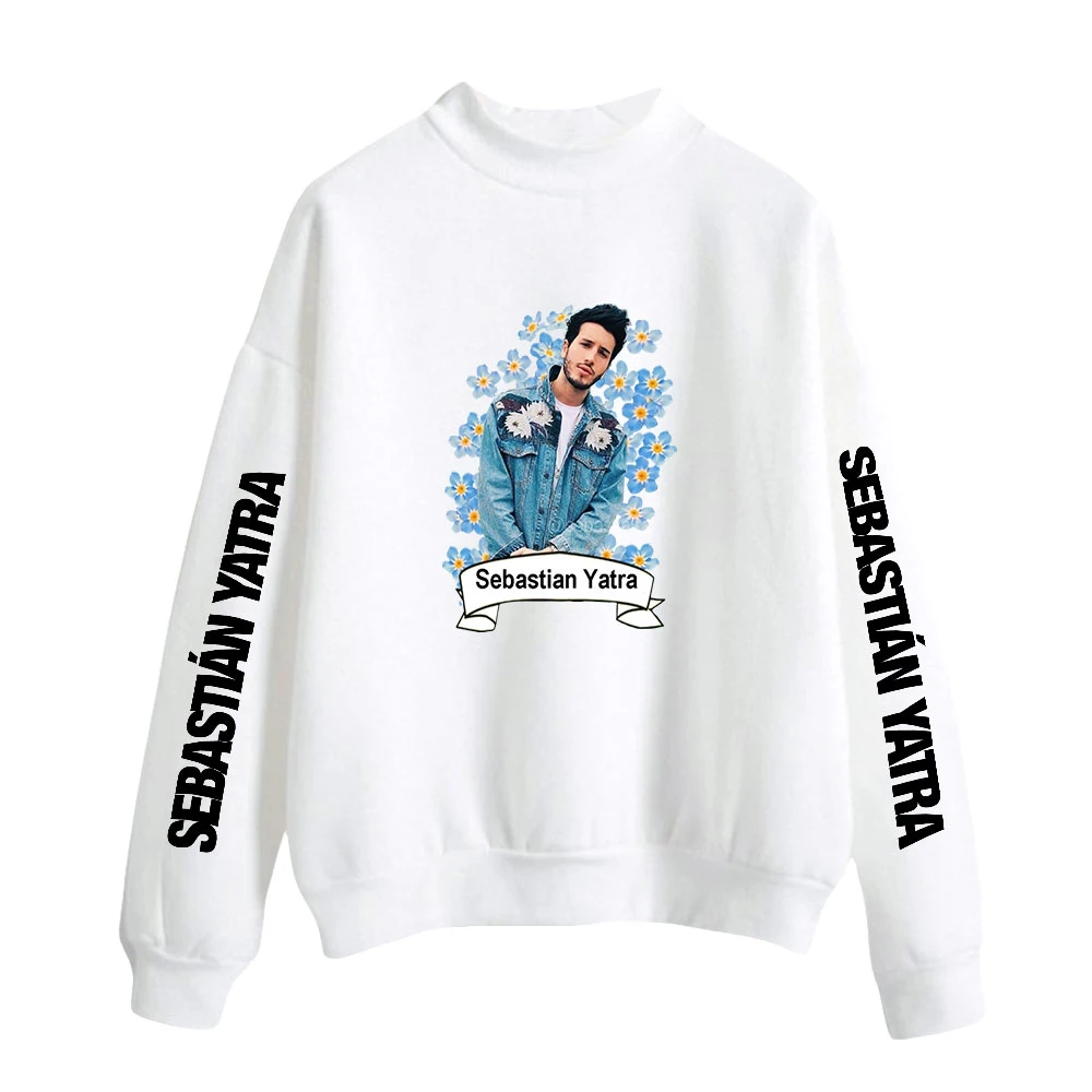 

Женский пуловер Sebastian Yatra, свитер с высоким воротником, мужской спортивный костюм, осенне-зимняя одежда в стиле аниме, хлопковый Свитшот овер...