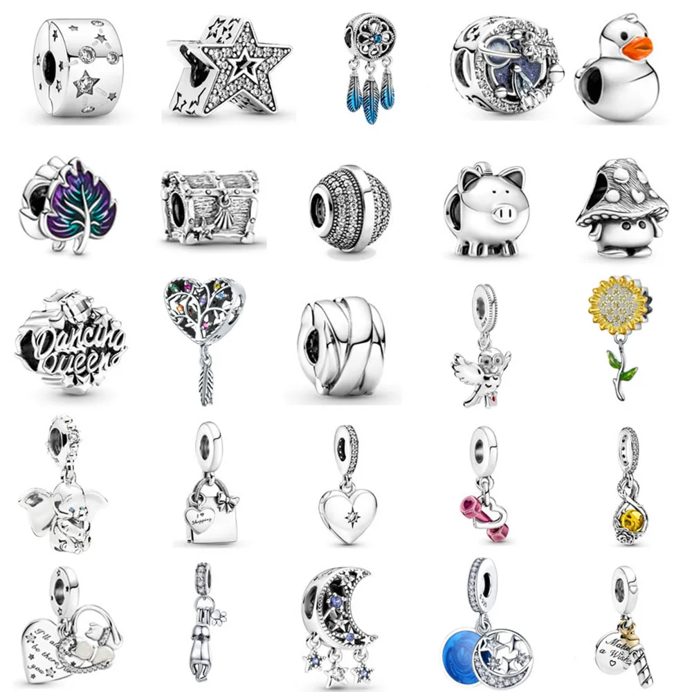Женские летние бусины-шармы животные из серебра 925 пробы | Украшения и аксессуары
