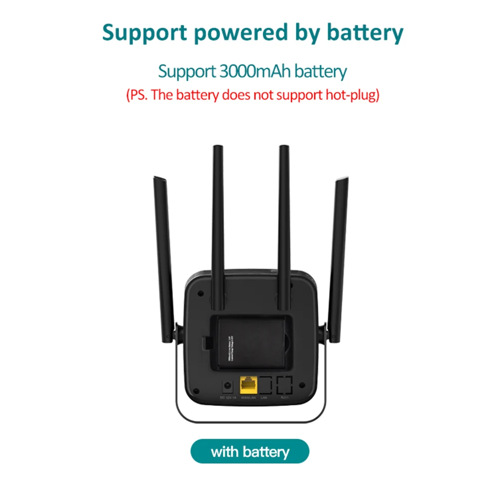 TIANJIE CPE904 роутер 4g sim карта 4G wifi роутер Точка доступа 4G LTE модем 3000mah аккумулятор Карманный wifi модем CPE 4g wifi CPE роутер