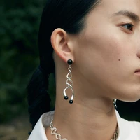 2021 new fashion tassel earrings for women vintage high grade design long ear studs tide punk personality earrings jewelry