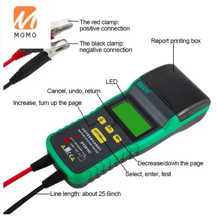 

Battery System Tester DY2015C 12V/24V Battery Tester Automotive