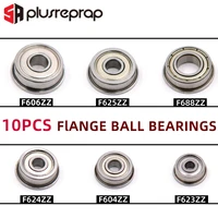 10pcs flange ball bearings f623zz f624zz f625zz f604zz f606zz f688zz for 3d printers parts deep groove pulley wheel