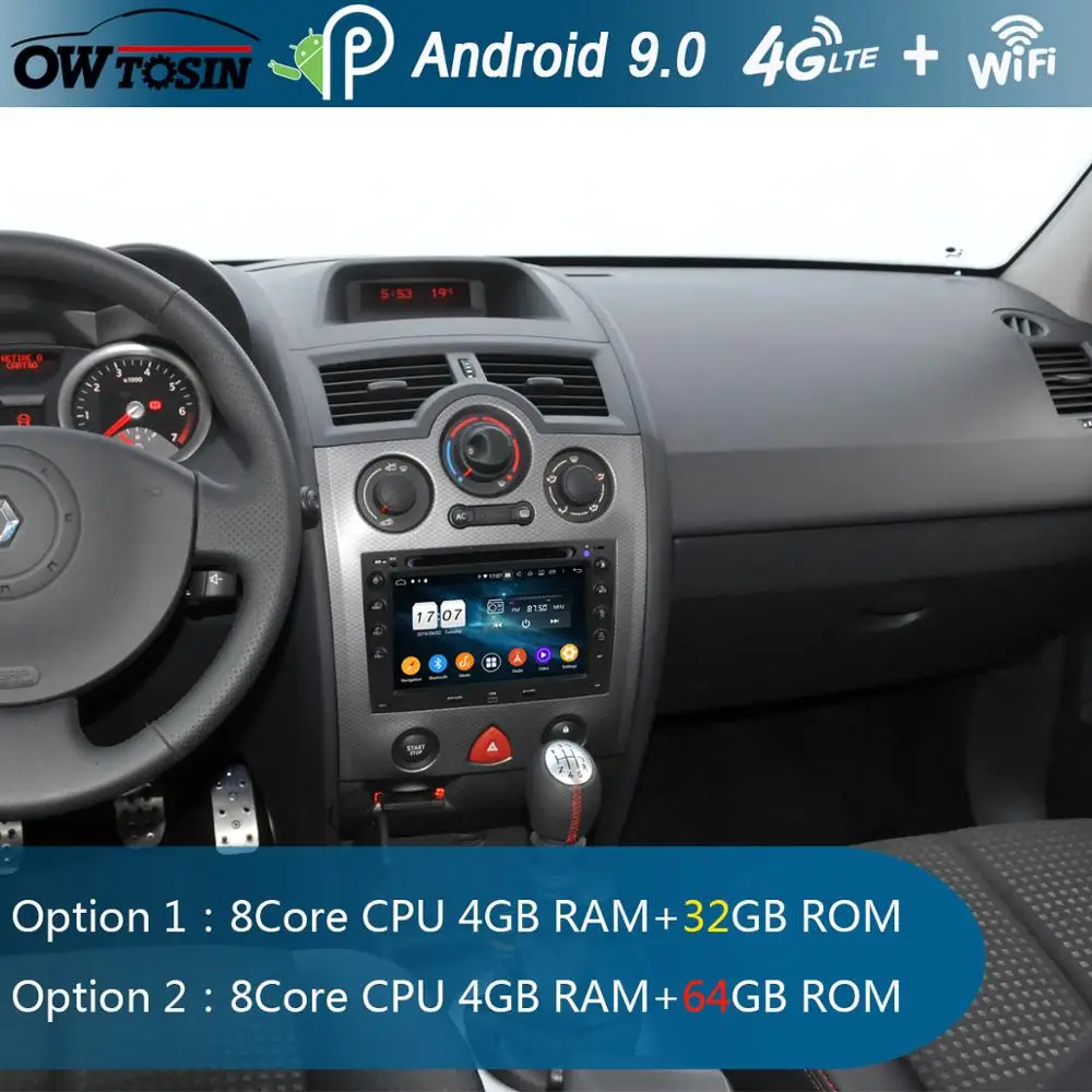 Автомагнитола для Renault Megane 2 ii 7 дюймов IPS 8 ядер 4 Гб ОЗУ + 64 ПЗУ Android 9 0 DVD GPS 2003 2004 2005 2006