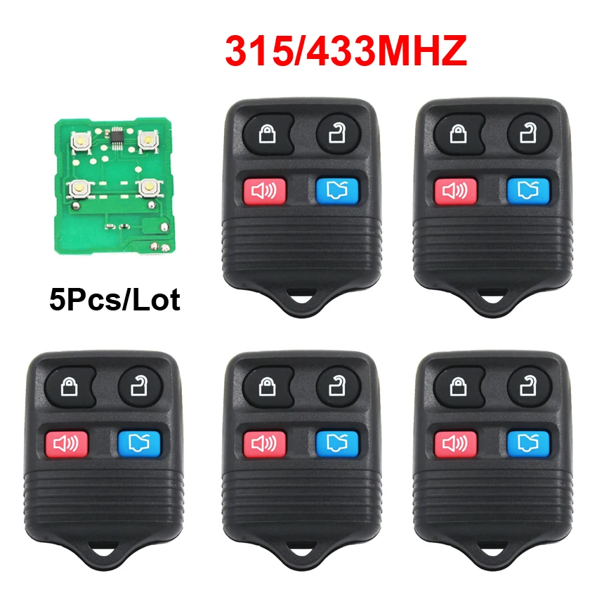 5 шт./лот 4 кнопки дистанционного смарт ключа 315/433 МГц для Ford Escape Expedition Ranger Freestar Mercury