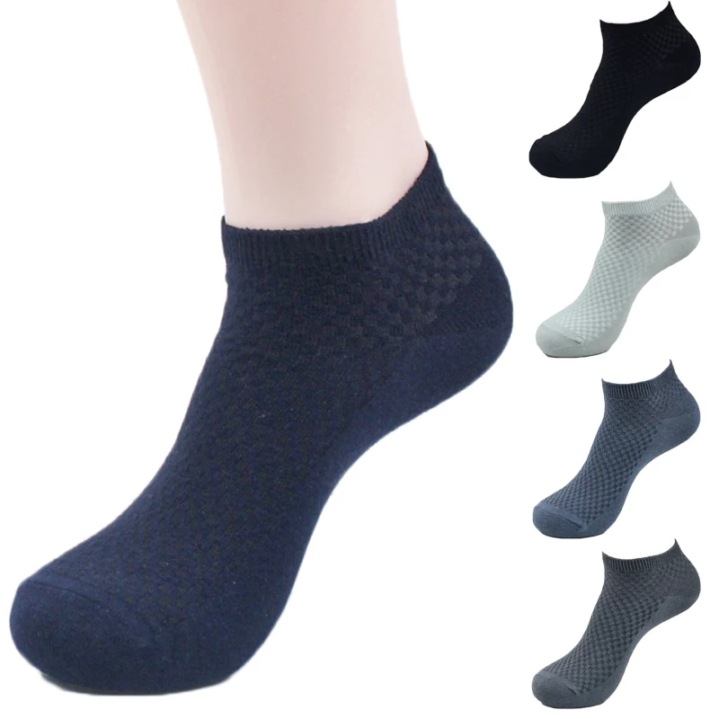 

2021 Cheapest And Hottest Men's Bamboo Fiber Socks Short High Quality New Casual Breatheable Anti-Bacterial Man Ankle Socks Men