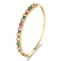 aibef hot luxury gold copper bracelets bangles female wedding love charm crystal cuff bracelet for women fashion cz jewelry