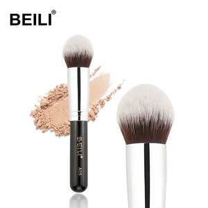 BEILI 1 шт. Кисть для макияжа Кабуки мягкая плотная серая из синтетического волоса, пудра Румяна для основы макияжные кисти для контура
