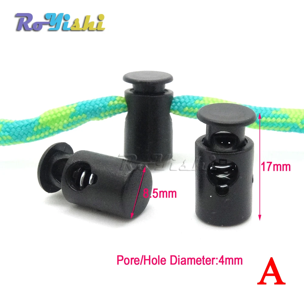 1000 шт./упак. шнур с фиксатором зажим переключателем Пластиковый черный для