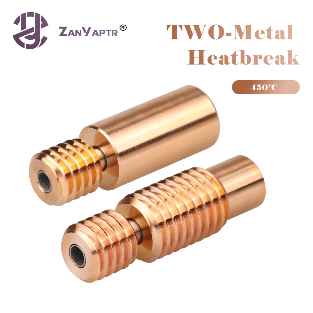 Two-Metal Heatbreak Thermometal Heat break Duplex Metal for E3D V6 HOTEND heater block Prusa i3 MK3 Break 1.75MM Filament |