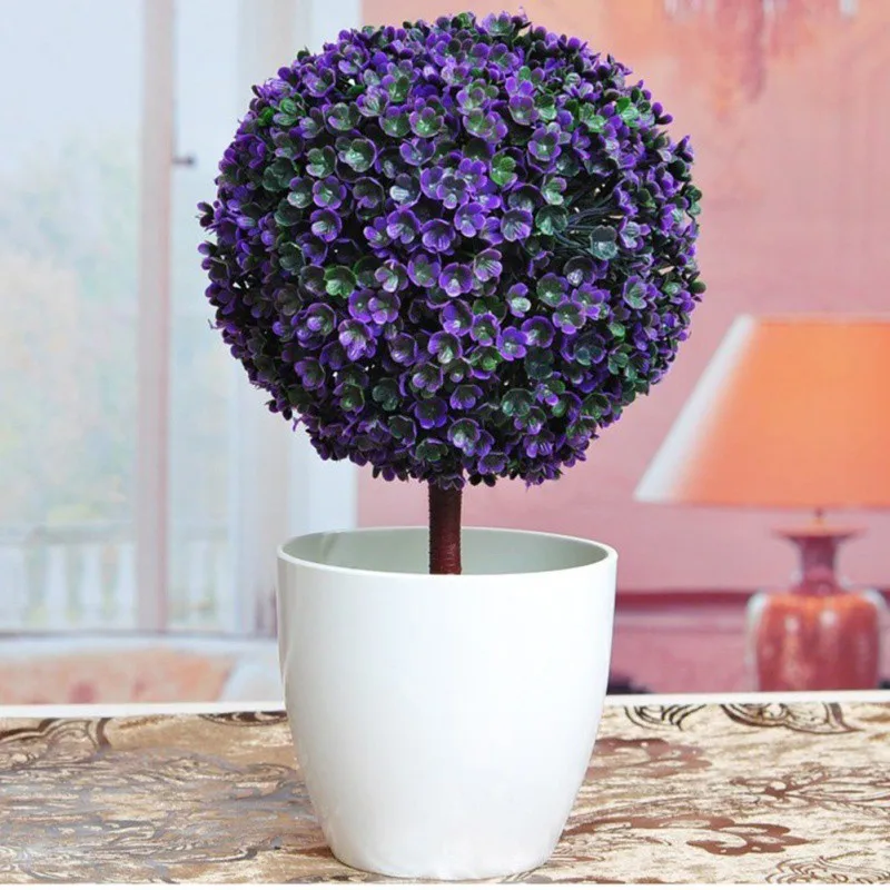 Прекрасные Искусственные цветы декоративные сосновые вишни шар в горшке