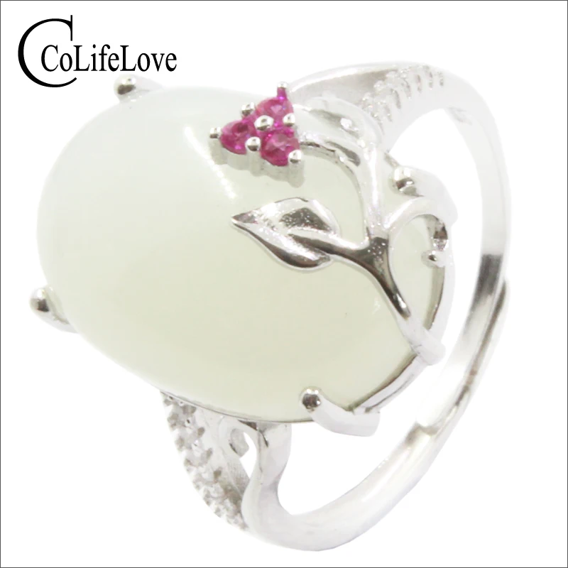 Китайский стиль белое нефритовое кольцо высокое качество 12 мм * 16 молочно