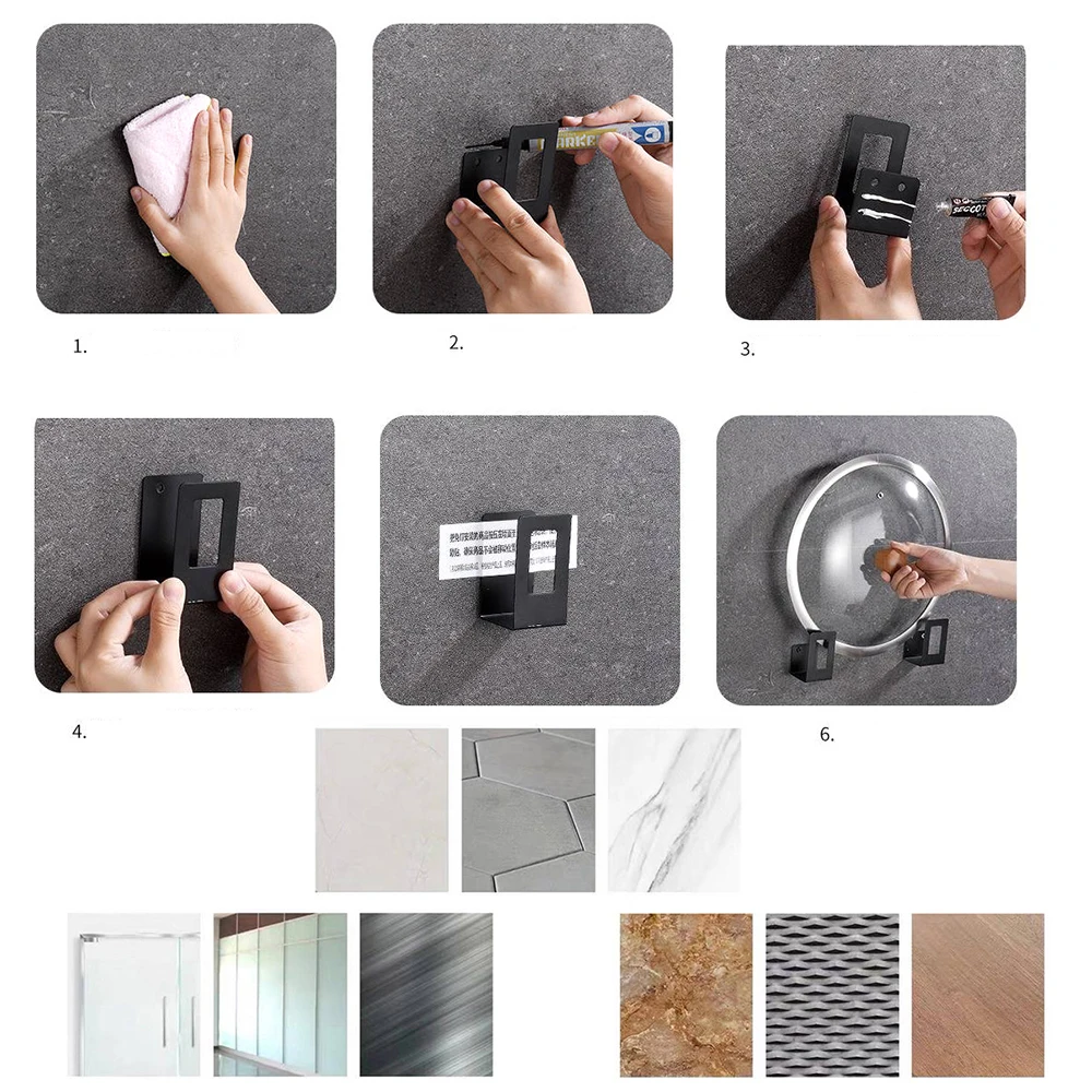 

Cutting Boards Storage Holder Pot Lid Plate Holder Rack Pan Cover Wall Mount Hanging Rack Kitchen Utensil Organizer Hanger Hooks