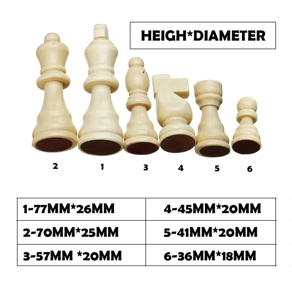 

32pcs Wooden International Chess Piece Parent-Child Interaction Puzzle Toy Gift Children Chess Games Family Activity