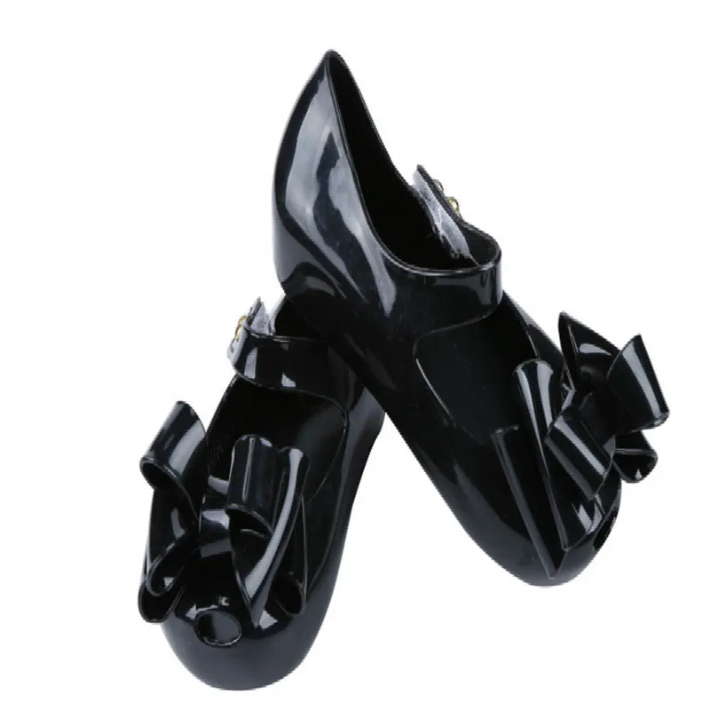 Мини обувь с многоярусным бантом Новинка Летняя прозрачная для детей Мягкие