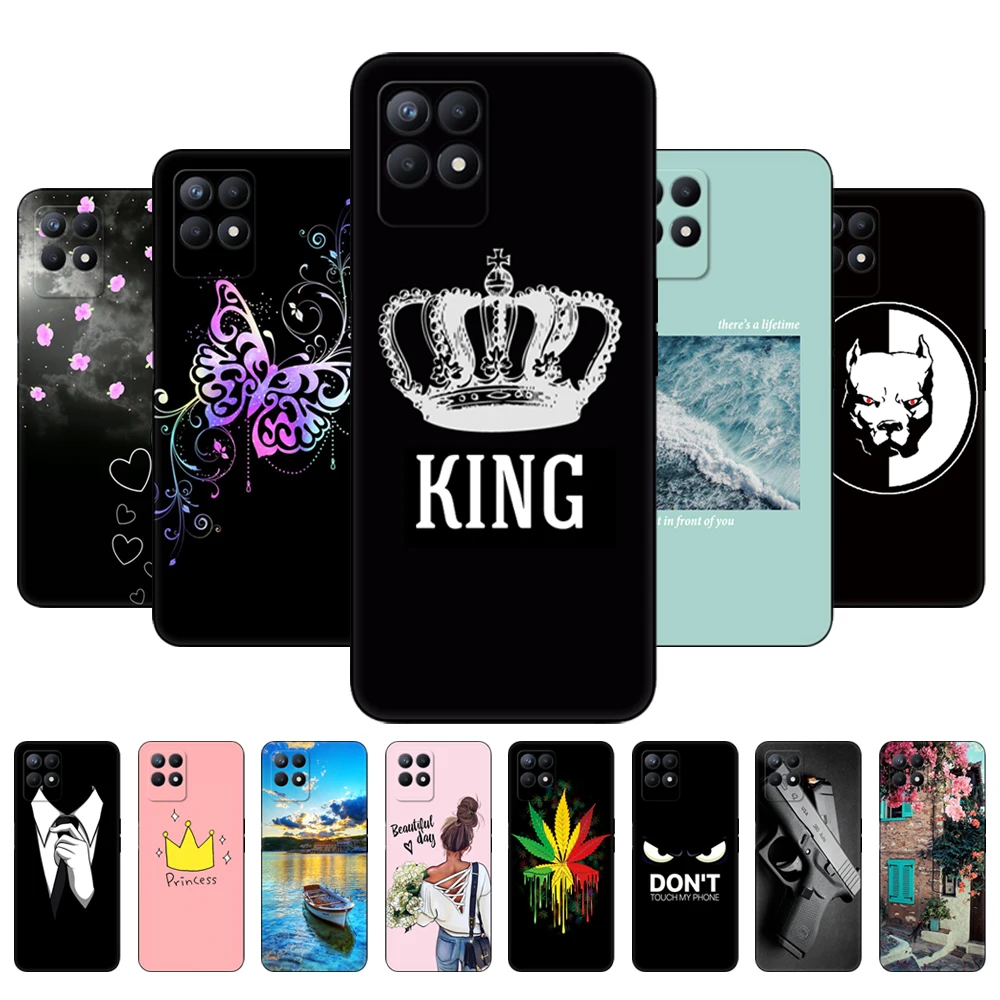 for realme 8i case 6 6inch silicon back cover for oppo realme8i soft case rmx3151 phone case bumper funda coque black tpu case free global shipping