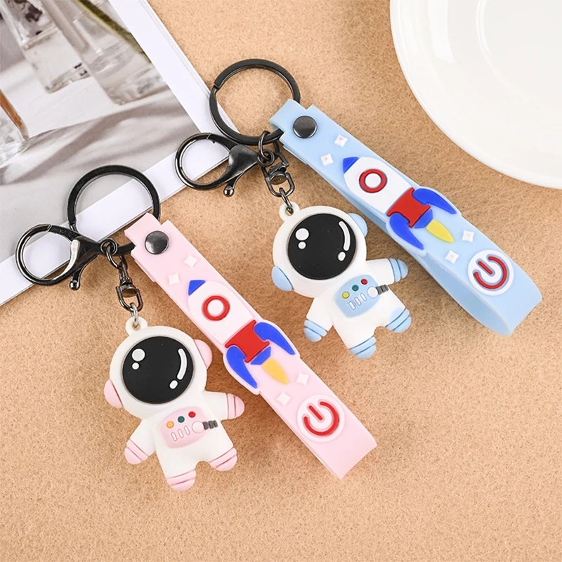 

Key Chain Cartoon Character Astronaut Silicone Backpack Pendant, Sweet and Lovely Creative Neutral Key Chain Small Gift