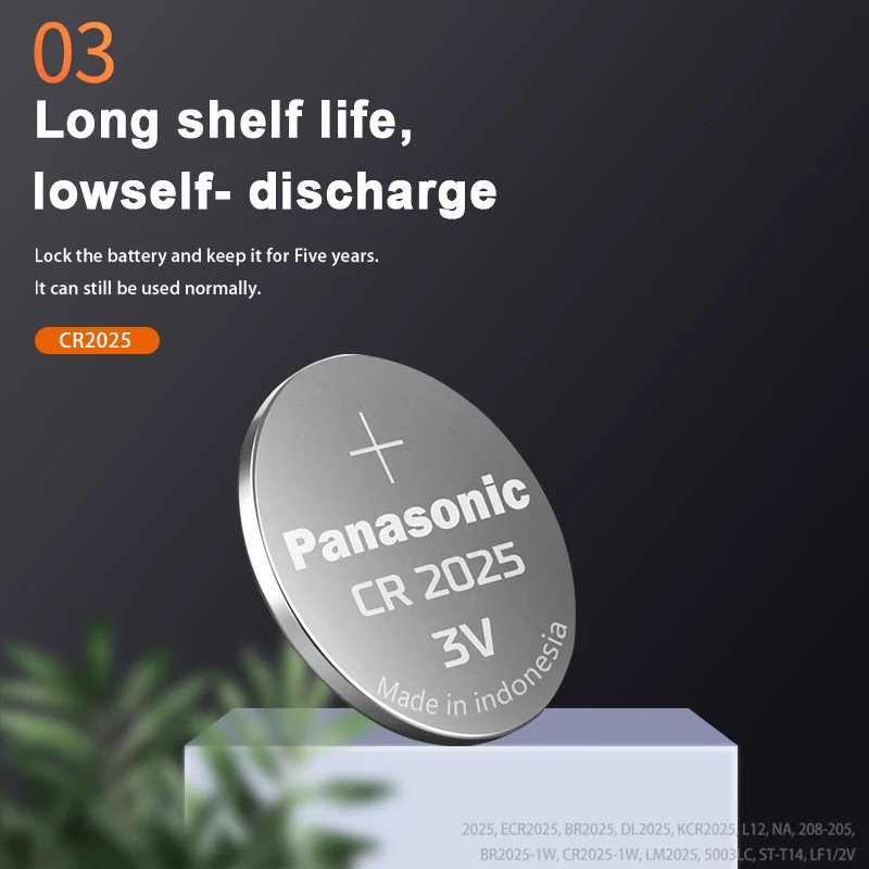 20 шт PANASONIC cr2025 абсолютно новые кнопочные батареи 3 в монета литиевая батарея для