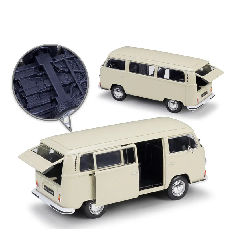 1/24 сплав 1972 T2 автобус литой металлический автомобиль игрушка Классическая статическая модель автомобиля игрушки для сбора/подарка/украшения