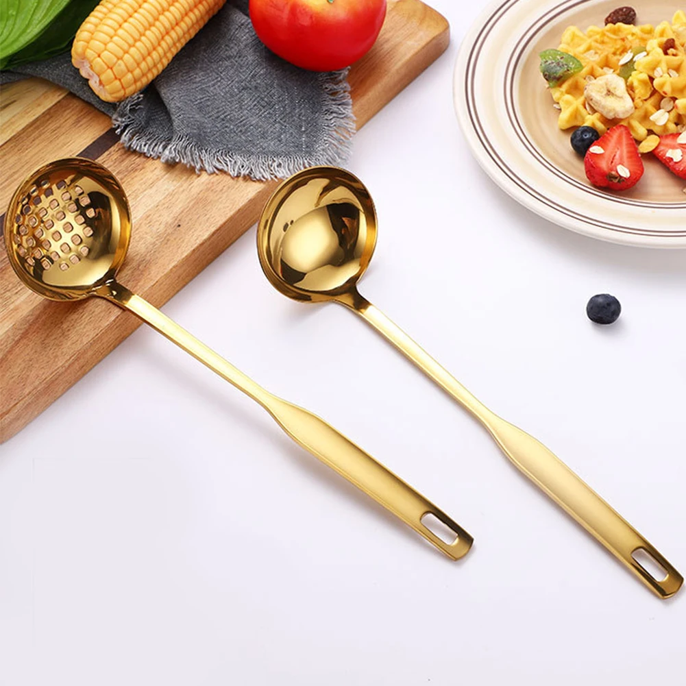 2 шт./компл. Нержавеющая сталь половник набор посуды для дома сито приготовления