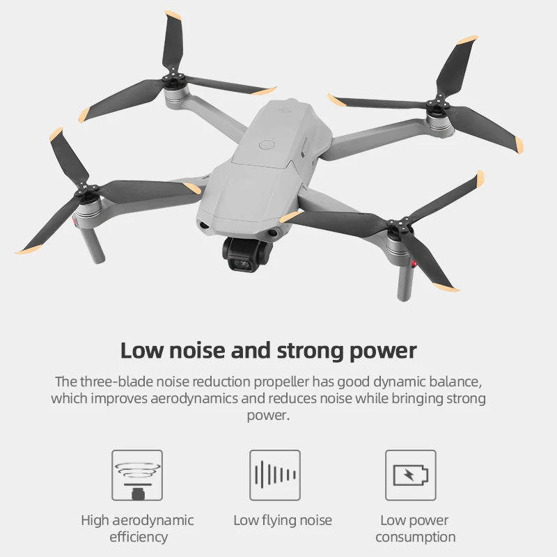 Three-Blade Propeller for DJI MAVIC Air 2/2S Drone Quick Release Noise Reduction Props Blade Replacement Wing Fans Accessories |