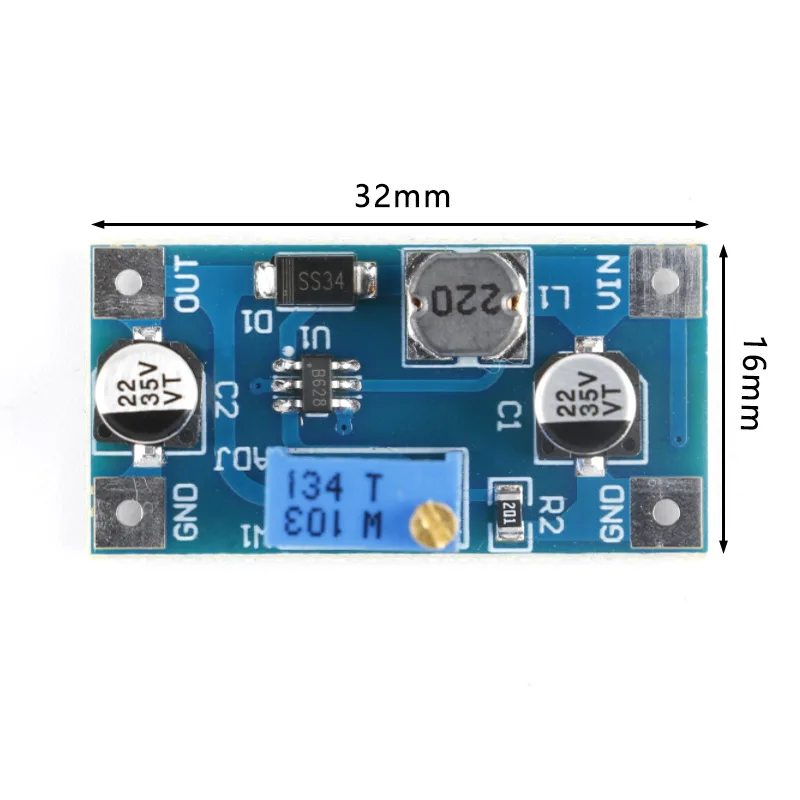 

5Pcs XH-M415 SX1308 DC-DC Step UP Power Supply Module 2A Adjustable Step-up Boost Converter 2V-24V