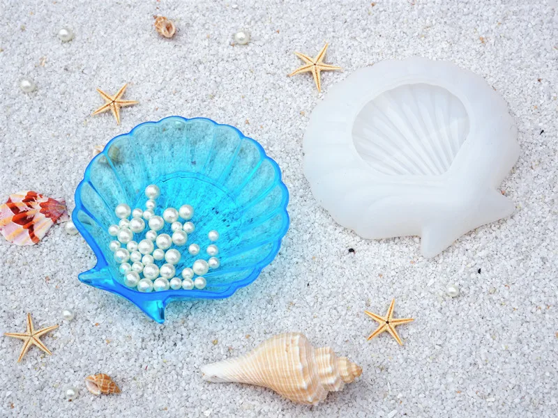 Смола DIY Кристалл эпоксидная смола зеркало Ocean Wind Shell блюдо силиконовая форма