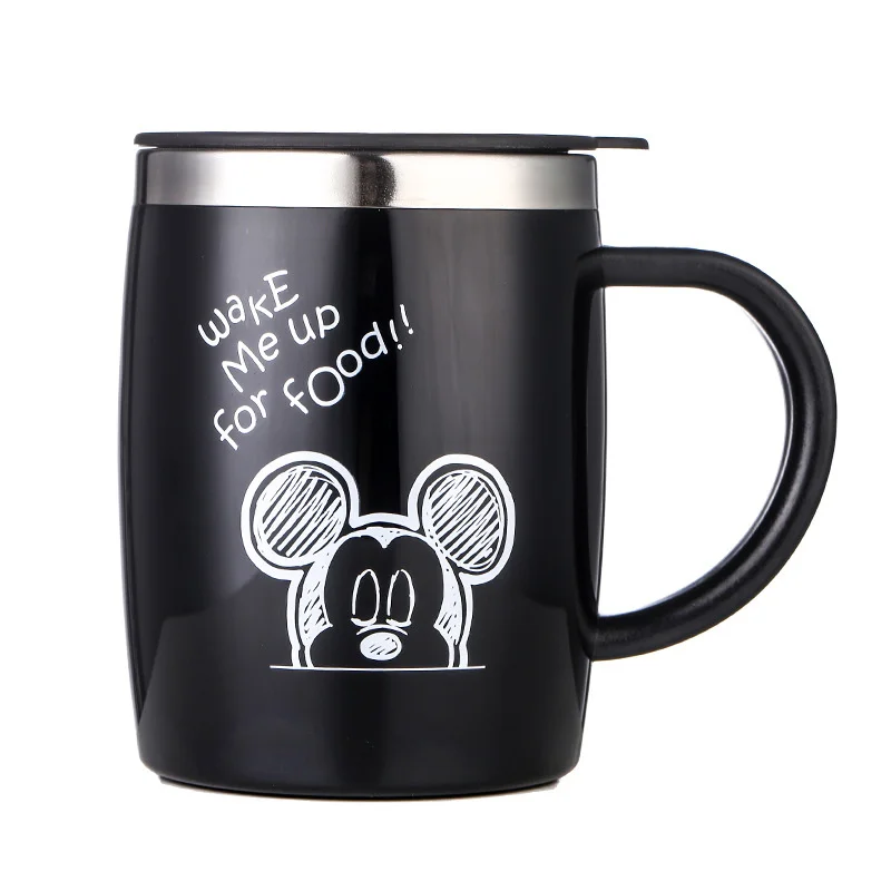 Disney-taza de caf&eacute; encantadora para mujer, vaso de agua de acero inoxidable 304, taza de t&eacute; para oficina para hombres, taza de agua de gran capacidad-4