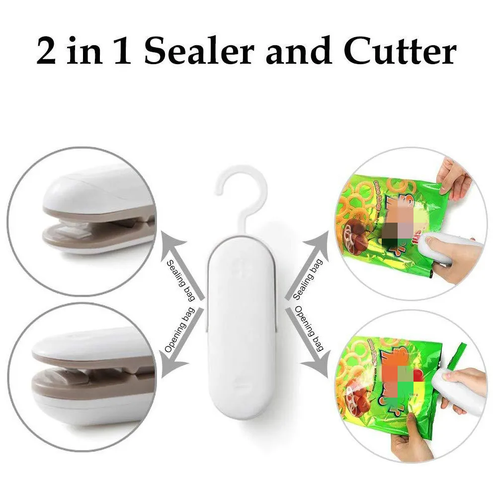 Упаковщик и резак для пластиковых пакетов 2 в 1|Зажимы пакетов| |