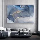 Картина на холсте, Мраморная текстура, абстрактное синее золото, постеры и принты в скандинавском стиле, настенные картины для украшения дома